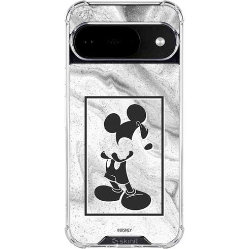 Disney Mickey Mouse Shape on Marble Google Pixel 10 Clear Case